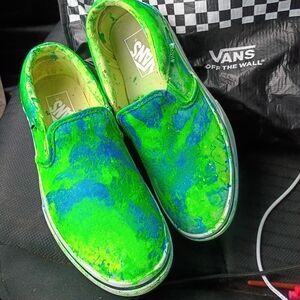 Vans Kids Green Slip-On Shoes
